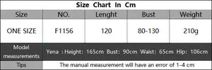 Tableau des tailles pour robe de plage au crochet avec mesures et infos mannequin