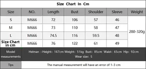 Tableau des tailles détaillé pour cardigan femme avec mesures de buste et longueur