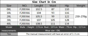 Tableau des tailles détaillé pour pantalons grandes tailles femmes du 0XL au 4XL en cm