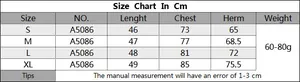 Detailed size chart for the women's adjustable drawstring one-shoulder slim crop top