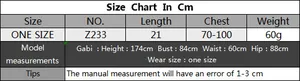 Detailed size chart for handmade crochet tie-dye bikini top showing precise measurements