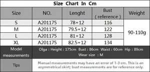 Tableau des tailles détaillé en CM pour la robe de plage sexy avec franges pour femme