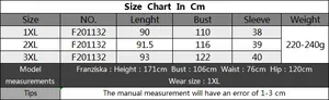 Size chart detail for plus size beach cover-up dress with tassel hem and crochet ruffles