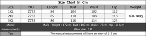 Tableau des tailles détaillé pour robe courte dos nu grande taille avec mesures en cm