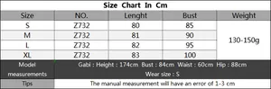 Tableau des tailles détaillé pour paréo de bikini femme avec mesures de S à XL en cm