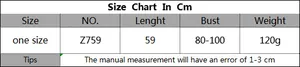 Size chart showing 59cm length and 80-100cm bust for crochet tassel camisole top