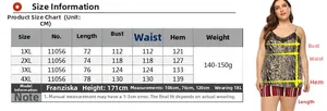 Tableau des tailles pour haut en dentelle grande taille de 1XL à 4XL avec mesures