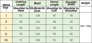 Detailed size chart for women's V-neck cable knit hoodie showing S to XXL measurements