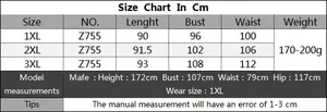 Tableau détaillé des tailles pour robe de plage grande taille du 1XL au 3XL pour femme