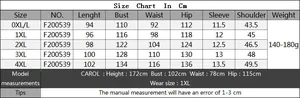 Tableau des tailles détaillé en cm pour robe fleurie à manches courtes, 0XL-4XL