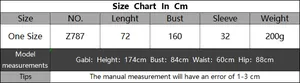 Detailed size chart for sexy mesh beach cover up dress including bust and length specs