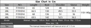 Detailed size chart for plus size women's mesh top with measurements from 1XL to 4XL