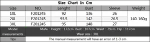 Tableau des tailles détaillé en cm pour robe de plage grande taille femme de 1XL à 3XL