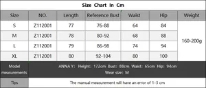 Detailed size chart in centimeters for the sexy backless crochet lace mini cover-up dress
