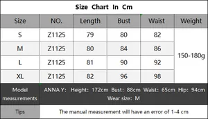 Tableau des tailles détaillé pour robe en maille sans manches du S au XL