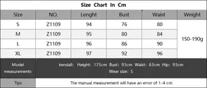 Size chart showing S to XL measurements for the women's cutout beach cover-up dress