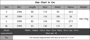 Detailed size chart in cm for women's lace beach dress cover-up from S to XL