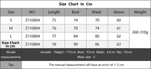 Size chart for V-neck beach cover up showing S to XL measurements in centimeters