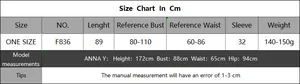Detailed size chart for women's deep V mesh beach dress showing dimensions in centimeters