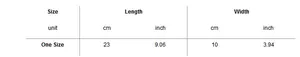 Size chart showing 23cm length and 10cm width for the elastic sports yoga headband