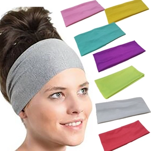 Women's Elastic Wide Sports Headband Solid Color Breathable Yoga Hair Band For Fitness Running Workout Casual Headwrap