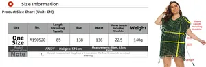 Detailed size information and chart for the solid color tassel chiffon beach dress cover-up