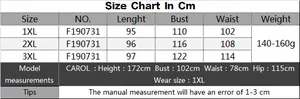 Size chart for plus size hollow knit dress showing bust and waist measurements in cm