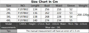 Detailed size chart for plus size sheer mesh beach coverup with lip applique measurements