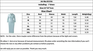 Tableau des tailles détaillé pour la robe crayon moulante avec mesures de S à 3XL