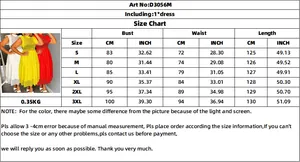 Tableau des tailles détaillé pour la robe ligne A avec manches papillon du S au 3XL