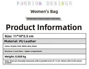 Detailed specifications of the cartoon cow wallet in PU leather with 2 card slots