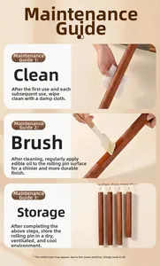 Guide for cleaning and maintaining ebony wood rolling pins with detailed storage tips