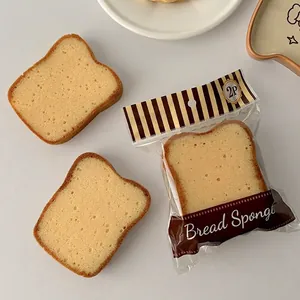 Cute toast bread-shaped cleaning sponges for kitchen dishwashing, 2-piece pack set