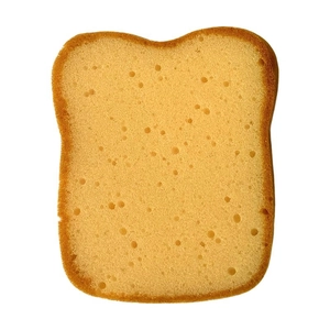 Toast shaped kitchen dishwashing sponge with realistic bread texture for cleaning