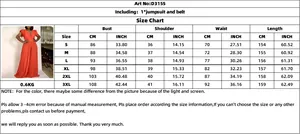 Size chart for high waist pleated wide leg jumpsuit D3155 from S to 3XL with measurements