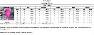 Size chart for color-blocked long sleeve maxi dress D3163 from size S to 3XL