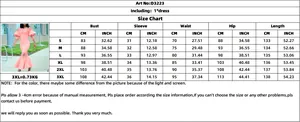 Detailed size chart for the off-shoulder pink mermaid evening dress with lace trim