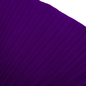Close-up of deep purple pleated fabric texture with elegant three-dimensional accordion folds