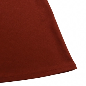 Detailed close-up showing the precise double-stitched hem and twill fabric of this dress