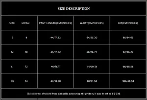 Detailed size chart for champagne sequin high waist skirt showing S to XL measurements