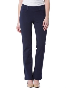 Pantaloni da Donna Casual Slim Fit Elasticizzati a Vita Alta per Ufficio Pendolare a Gamba Dritta Tinta Unita in Maglia