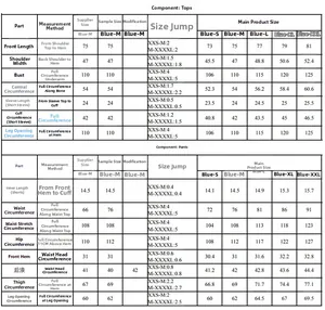 Size chart for men's summer loungewear set including top and shorts measurements S-XXL