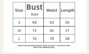 Detailed size chart for Halloween bat lace bodysuit showing bust and waist measurements