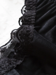 Détail en gros plan de la dentelle florale délicate et du tissu en velours noir