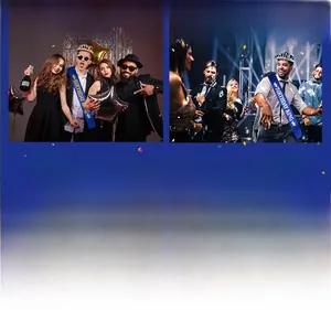 Détail d'un ensemble de couronne dorée et écharpe bleue Birthday King pour fête d'hommes