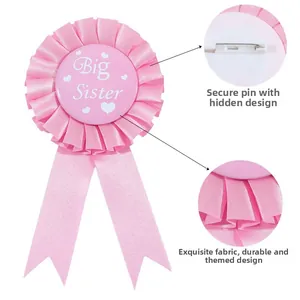 Detail showing the sturdy hidden pin design and exquisite pink satin fabric texture