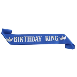 Men's Birthday King Satin Sash Party Decoration Gold Stamping Birthday King Sash For Men Birthday Party Celebration Supplies