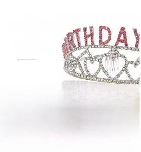 Detailed macro view showing the alloy welding and polished finish of the birthday girl crown