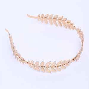 Elegant gold laurel leaf headpiece for weddings and classic Greek style accessories