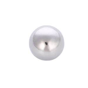 Polished silver Harmony Ball pendant for pregnancy with smooth metallic mirror finish